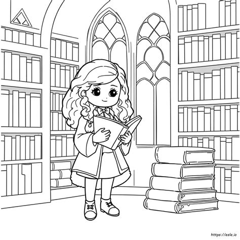 Hermione Granger Fofo Para Colorir