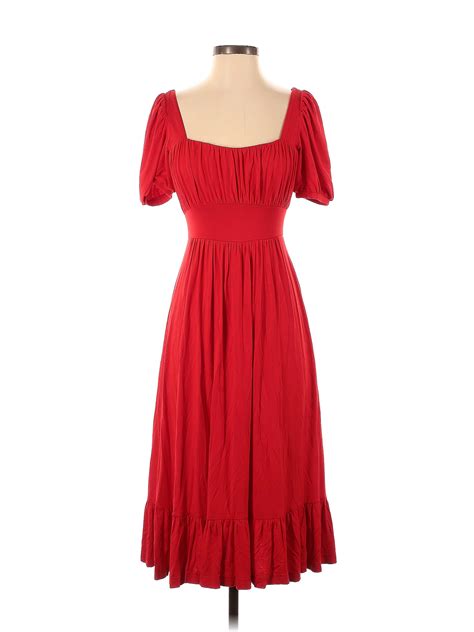 Anthropologie Solid Red Cocktail Dress Size XS - 66% off | ThredUp