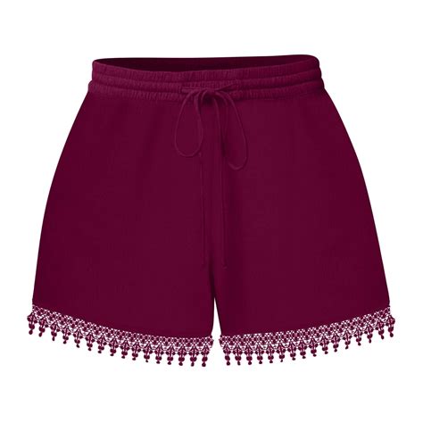 ABATAB Womens Shorts 2025 Comfy Summer Drawstring Lace Shorts Trendy
