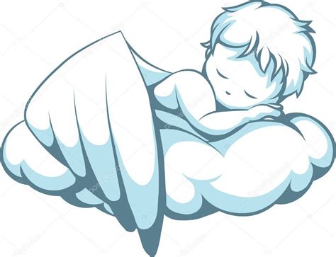 Спящая маленький ангел | Angel drawing, Angel vector, Angel illustration