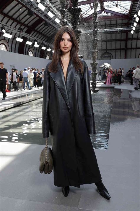 Emily Ratajkowski Was Naked Underneath Her Gigantic Trench Coat at the