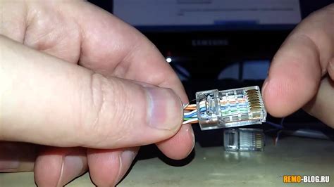 Обжим кабеля для интернета. НА 4 или 8 проводов (RJ45). Своими руками ...