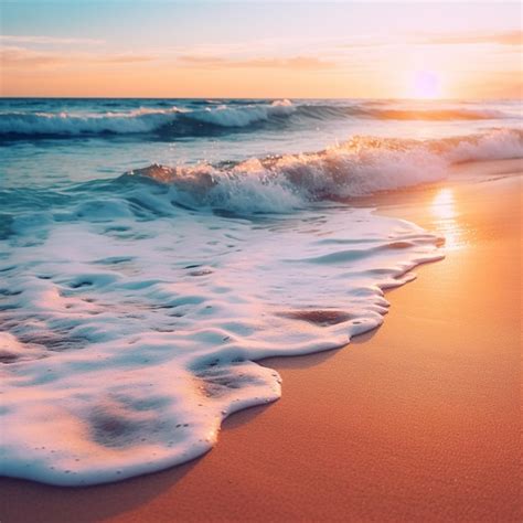 Premium AI Image | Sun rising on beach Sun rising on sea