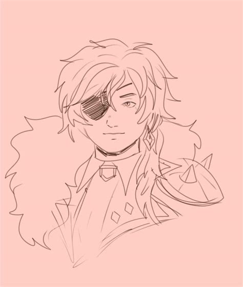 Late night doodle of Kaeya ( i like the sketch better) | Genshin Impact ...