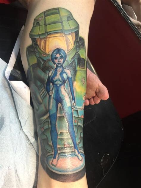 Chief and cortana tattoo by Pinkuh on DeviantArt