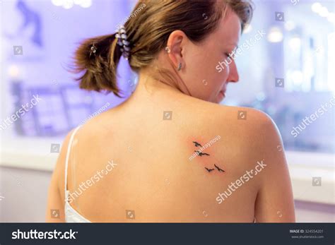 Fresh Tattoo Birds On Womans Shoulder Stock Photo 324554201 | Shutterstock