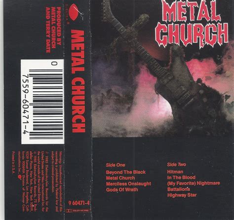 Metal Church - Metal Church (1985, Cassette) | Discogs