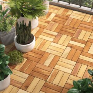 Плитка для террасы Pood24 30 шт, 30 x 30 см, тик