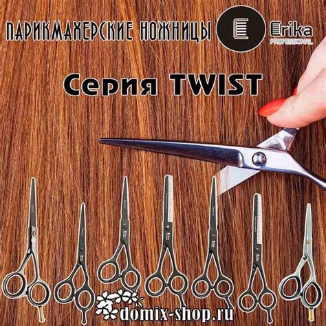 Парикмахерские ножницы, серия TWIST от Erika Professional ...