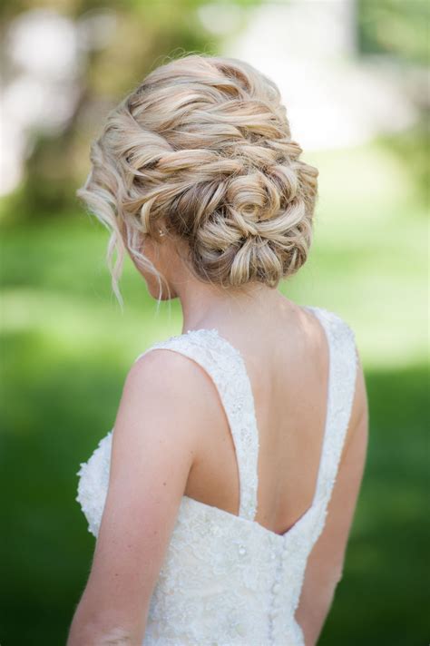 Romantic bridal updo | Romantic updo hairstyles, Romantic wedding hair