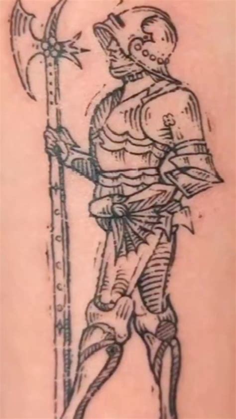 Medieval Knight Tattoo | Knights of chivalry drawing, Landsknecht