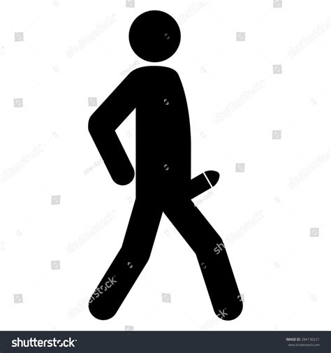 Walker Penis Erection Icon Flat Symbol Stock Illustration 284130221