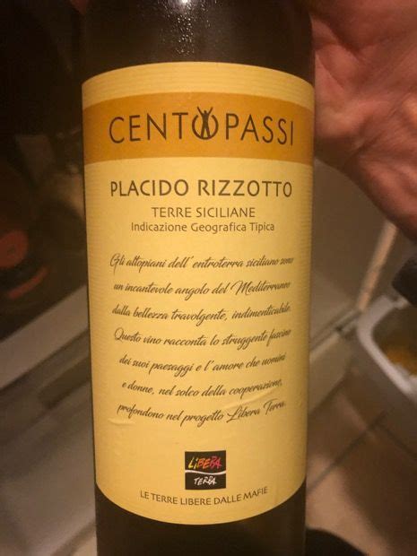 2013 Centopassi Sicilia Placido Rizzotto Bianco, Italy, Sicily, Sicilia