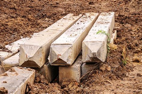 concrete piles stock photo  cnuwatphoto