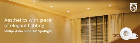 Buy PHILIPS 2W LED Spotlight, Warm White, Pack of 2, (58914), Wedge ...