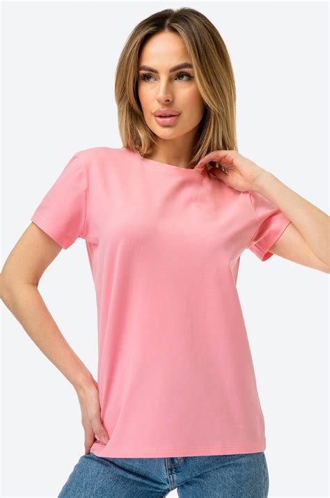 Женская футболка Happyfox 6693608 розовый купить оптом в HappyWear.ru