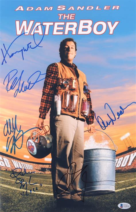 "The Waterboy" 11x17 Cover Photo Signed by (6) with Adam Sandler, Henry Winkler, Rob Schneider ...