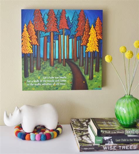 Trees Painting. Colorful Trees Art Print. Forest Wall Art. - Etsy