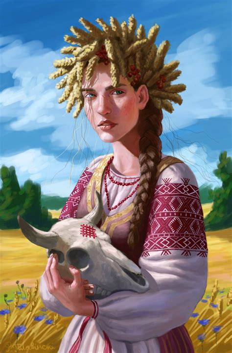 Славянские девушки картинки нарисованные