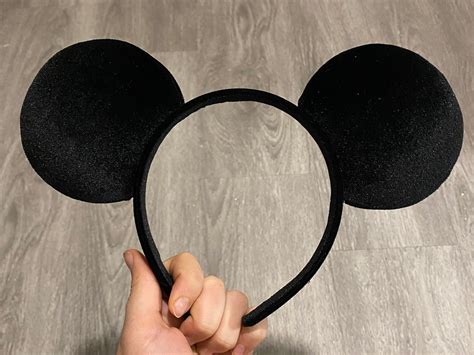 Black Velvet Mickey Mouse Ears, Mickey Mouse, Disney Ears for Boys and ...