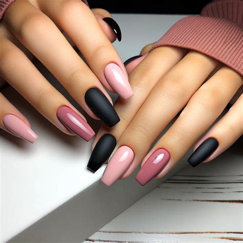 10 Gorgeous and Easy Pink and Black Nail Art Ideas in 2024 | Simple ...