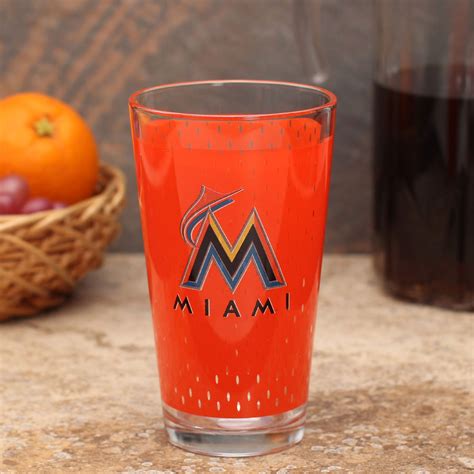 Miami Marlins 17oz. Jersey Mixing Glass - Orange