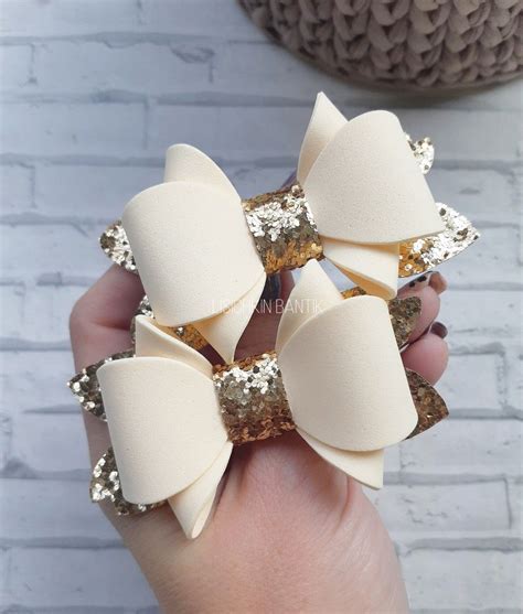 Аппетитные бантики из фоамирана.) Айвори. Аксессуары для волос. Bows ...