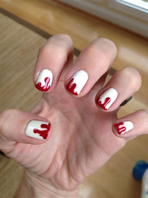 Halloween bloody nails-- a PTA mom told me it was "too much" for the ...