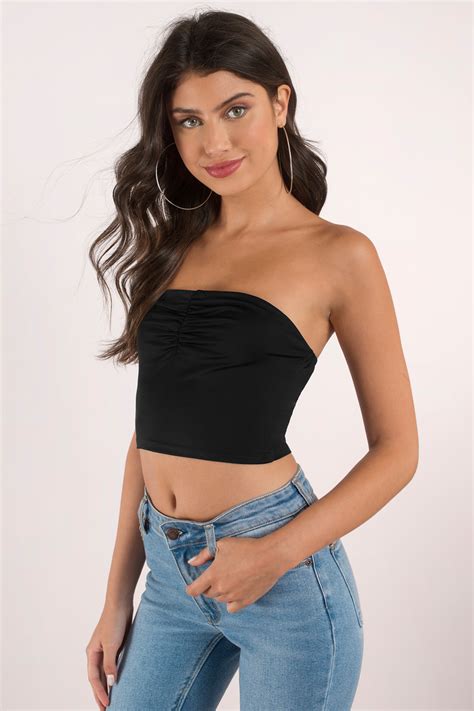 Sexy Black Crop Top - Strapless Top - Black Top - Black Crop Top - $21 ...