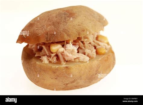 Jacket Potato with Tuna and Sweetcorn Stock Photo - Alamy