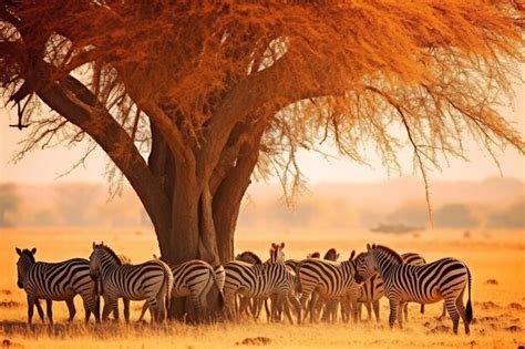 Premium AI Image | Zebra in the savanna