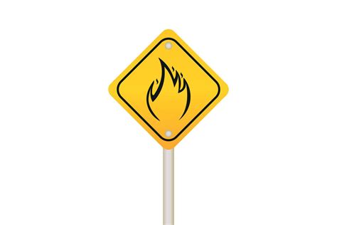 Fire hazard sign isolated on white background 14631826 Vector Art at ...