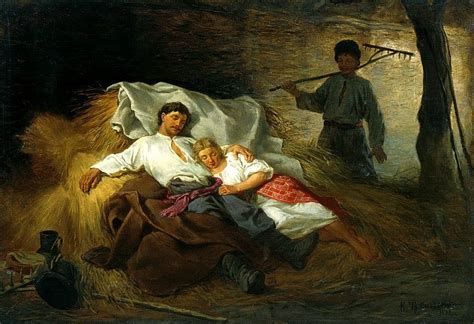 ТРУТОВСКИЙ Константин - На сеновале. 900 Картин самых известных русских ...