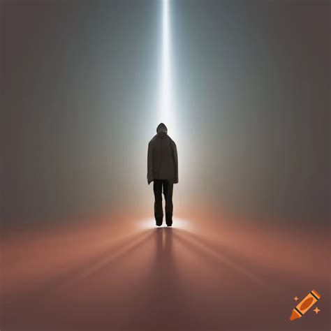 beam  light illuminating  person   empty space