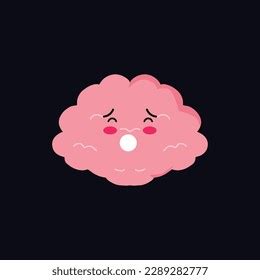expression face brain cartoon stock vector royalty
