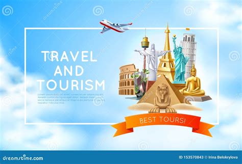 Vector Travelling and Tourism Poster Design 3d Editorial Stock Photo ...