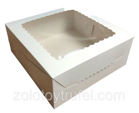 Коробка 25*25*10 см для чизкейка, торта с окном - купить по лучшей цене ...
