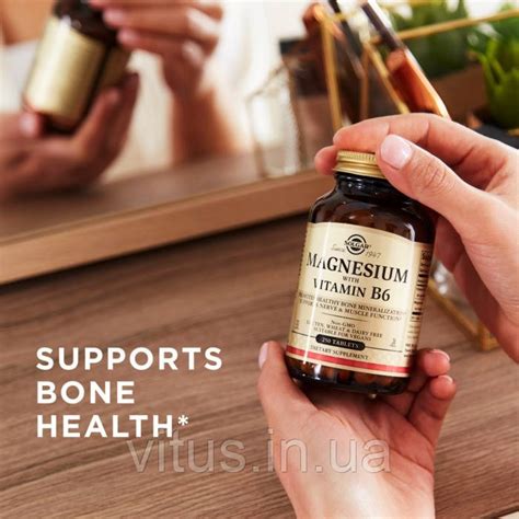 Магний с витамином В6 Solgar Magnesium with vitamin B6, 250 таблеток ...