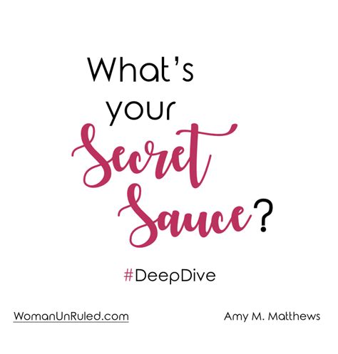 What's Your Secret Sauce? - Woman UnRuled