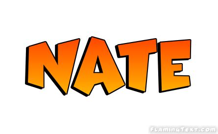 Nate Logo | Outil de conception de nom gratuit à partir de texte flamboyant