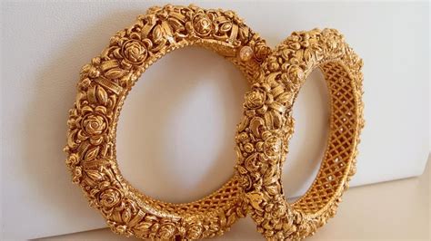 antique gold temple bangles heavy bridal gold  bangles