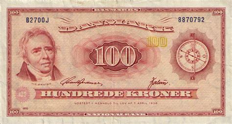 RealBanknotes.com > Denmark p46r9: 100 Kroner from 1970