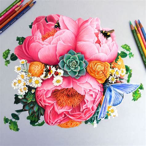 Lapis De Cor Desenhos - Esta artista cria desenhos com lápis de cor incrivelmente vibrantes - MDig
