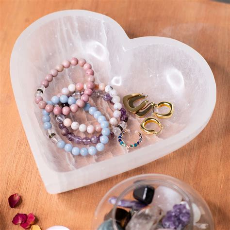 Large Heart Selenite Bowl | Shop Selenite Charging Bowls – Energy Muse