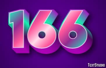 166 Text Effect and Logo Design Number