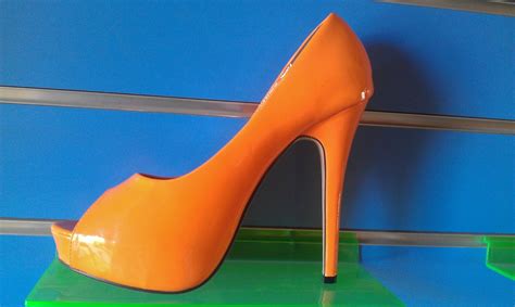 unique design orange heels