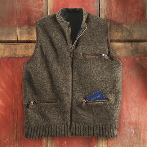 Men's Scottish Wool Travel Vest - Scottish Wool Travel Vest | NOVICA