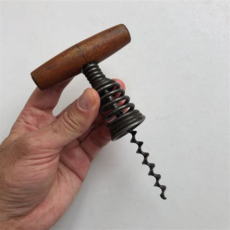 Vintage Corkscrew, Antique Wine Opener, Metal Corkscrew, Bar Tool, Pull ...