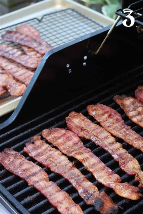grilled bacon organized island