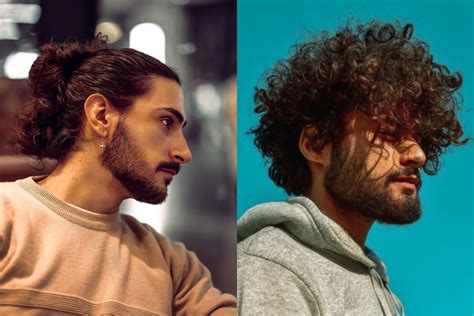 trendy long curly hairstyles  men    summer